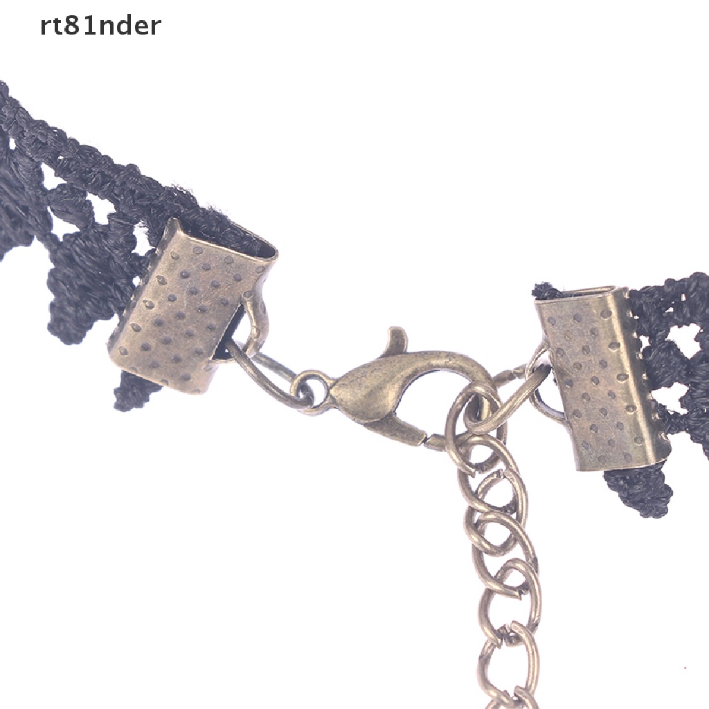 Vòng Tay Ren Đính Hạt Pha Lê Đen Phong Cách Vintage Dành Cho Nữ