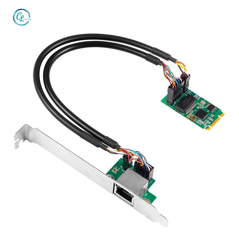 Card Mạng Gigabit 2.5G I225 Chip 2500Mbps M.2 B / M Key Sang PCIe 2.5Gb RJ45 LAN Thẻ