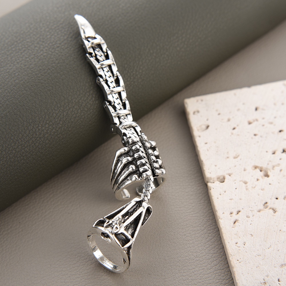 Nhẫn Hở Hình Bọ Cạp Phong Cách Retro Goth Bằng Kim Loại Sáng Tạo