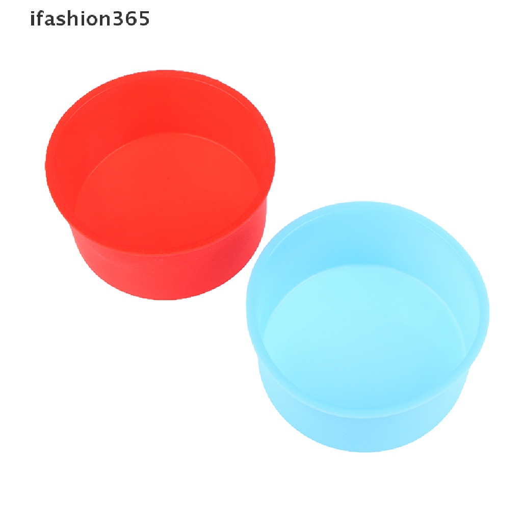 1 Khuôn Nướng Bánh Tròn Mini 4 Inch Bằng Silicon Chống Dính DIY