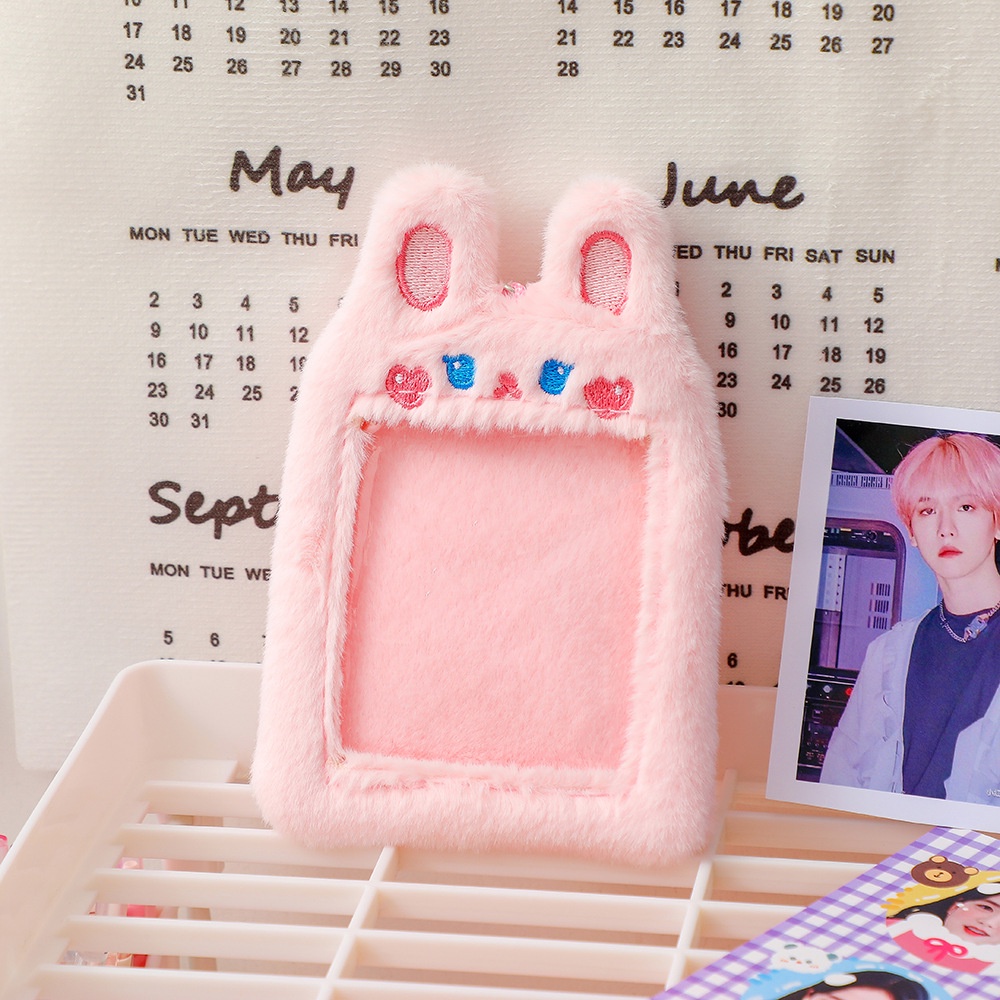 Ví Đựng Thẻ 3 Inch Kèm Móc Khóa Hình Gấu Bông Xinh Xắn