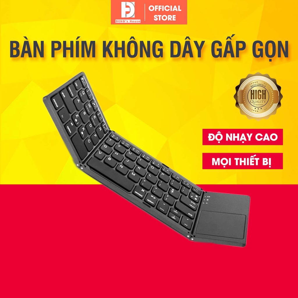 Bàn phím không dây tích hợp chuột B033 gấp gọn kết nối BLUETOOTH với mọi hệ điều hành - Bàn phím Bluetoothh hàng mới