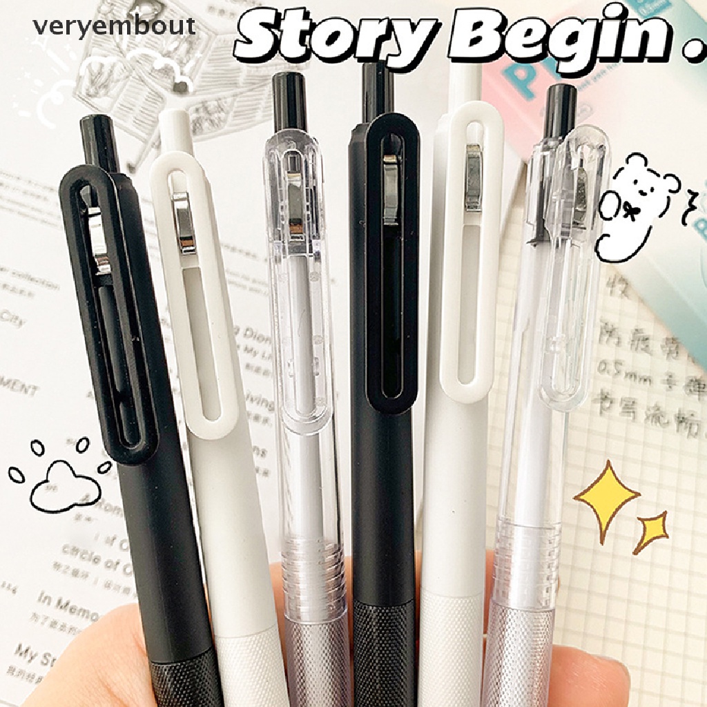 Set 6 Bút Bi Mực Đen Ngòi 0.5mm