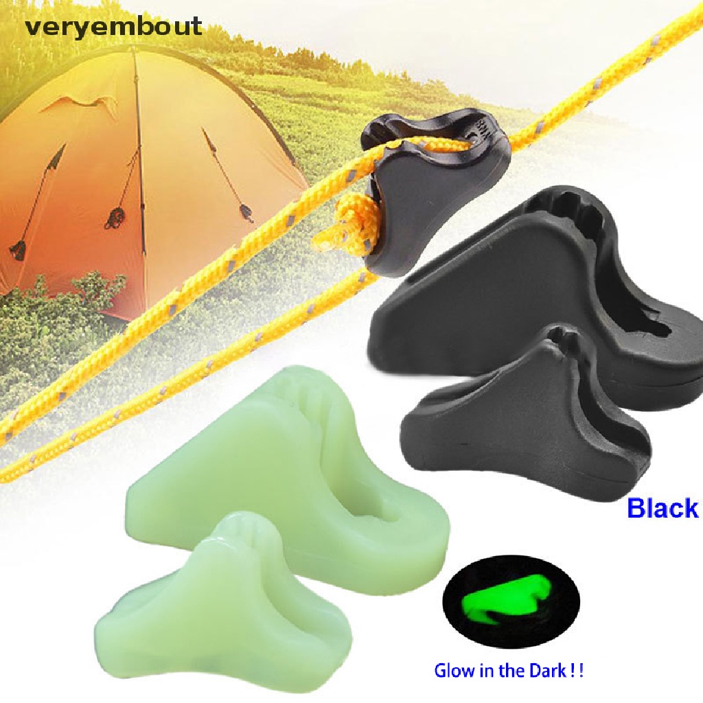 Set 10 Khóa Dây Lều Trại Hình Tam Giác Bằng Nhựa Tiện Dụng