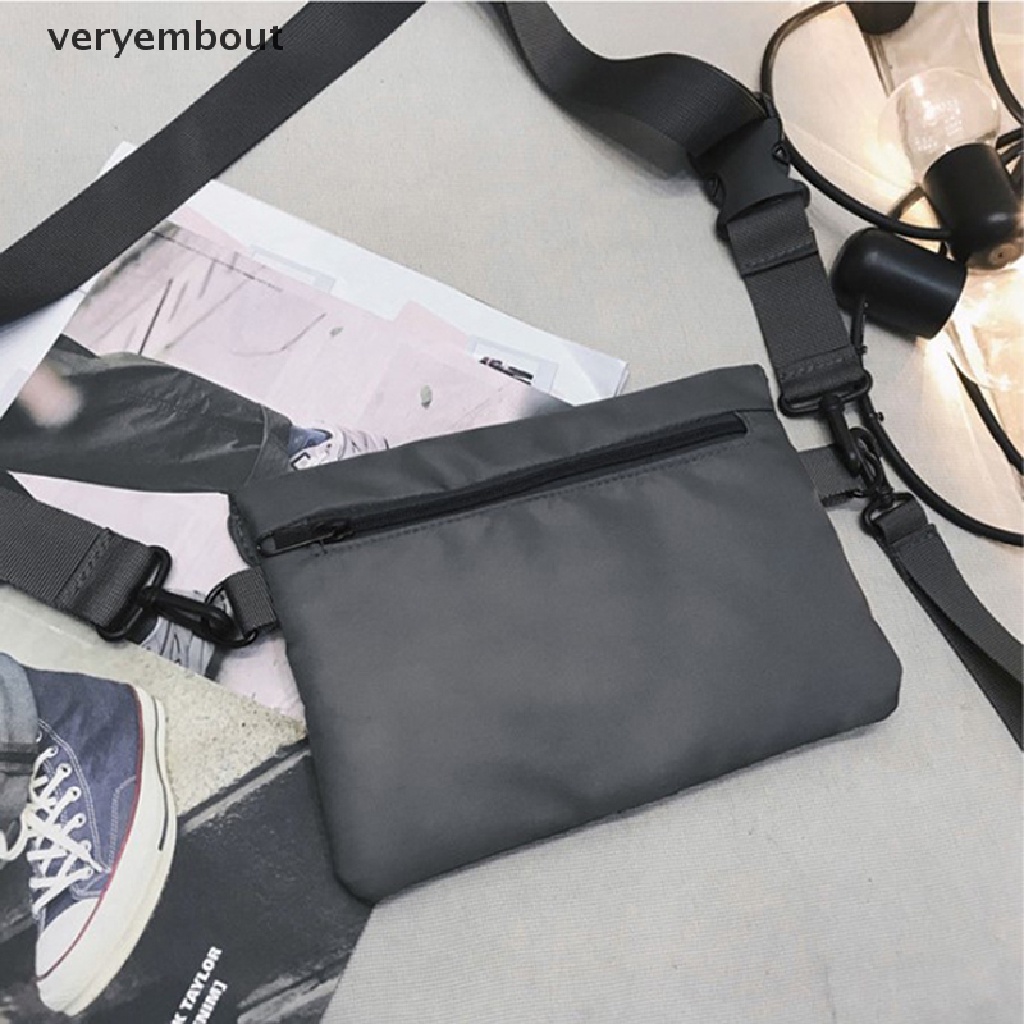 Túi Đeo Chéo Nylon Màu Trơn Chống Thấm Nước Đựng Điện Thoại Thời Trang Cho Nam Và Nữ
