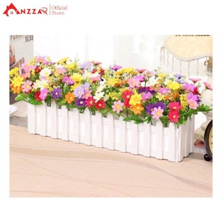 Chậu hoa hàng rào - Hàng rào hoa thủy tiên giả Anzzar dài 50cm nhiều mẫu trang trí nhà cửa, ban công, hà