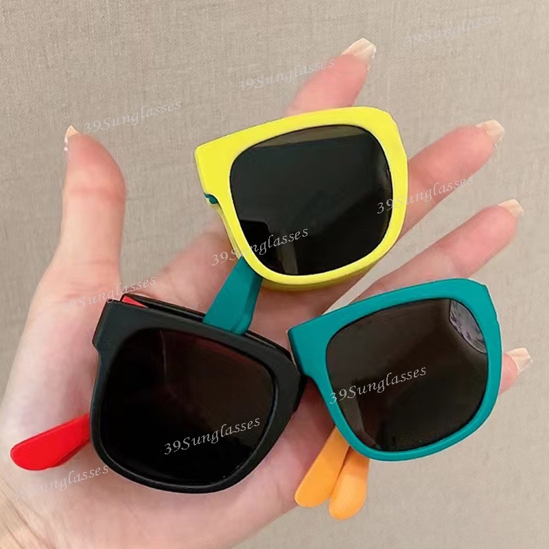 Kính Mát Gọng Vuông Nhiều Màu Sắc Chống Tia UV Phong Cách Hàn Quốc Dễ Thương Dành Cho Bé Trai Và Bé Gái