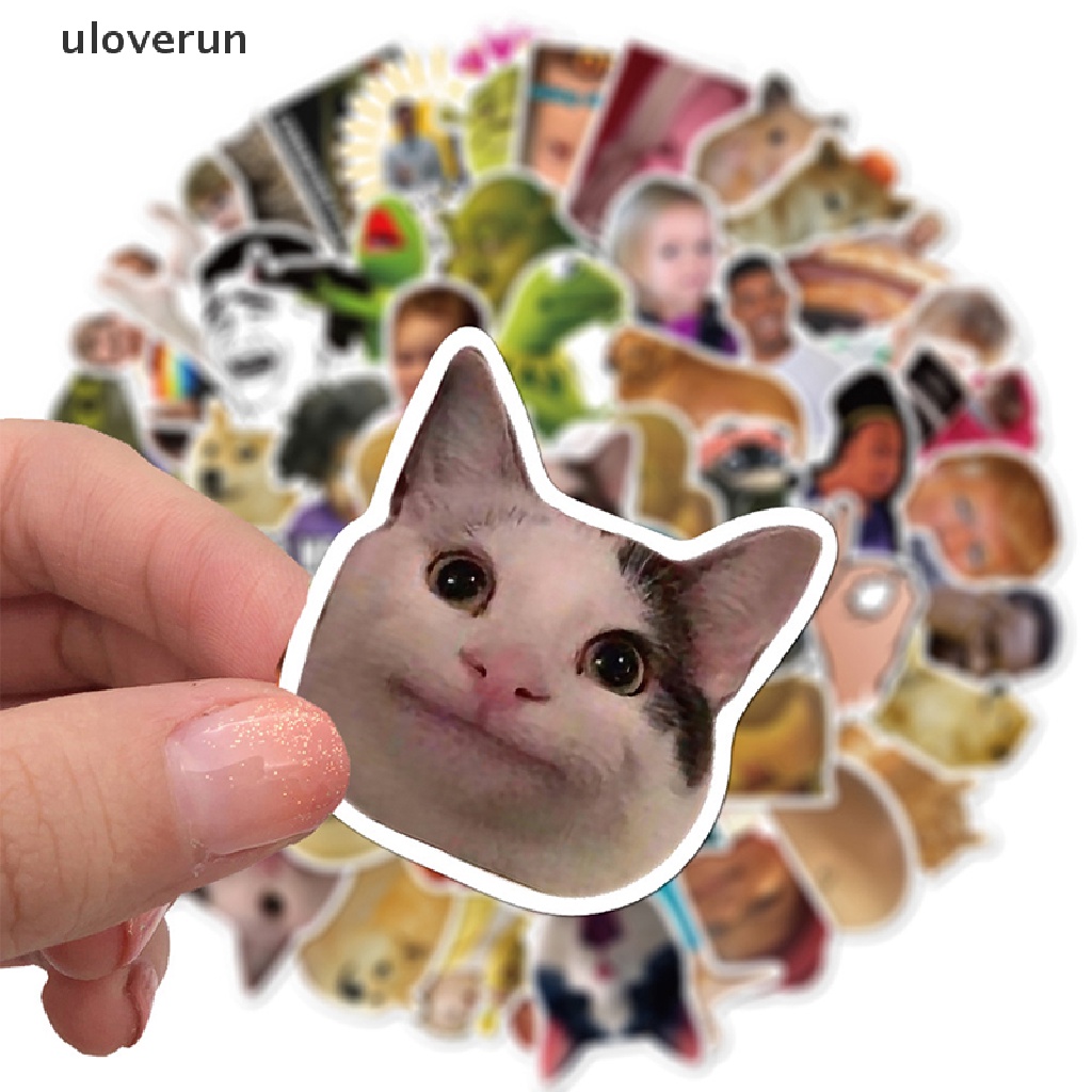 Bộ 50 Miếng Dán Chống Thấm Nước Hình Biểu Tượng Cảm Xúc Ngộ Nghĩnh Trang Trí Laptop Ván Trượt V