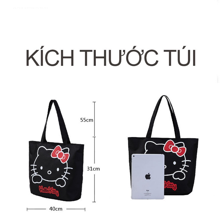 Túi vải canvas tote bag có khóa kéo và ngăn trong túi xách vải đi học đeo vai totebag giá rẻ Totte.store T05