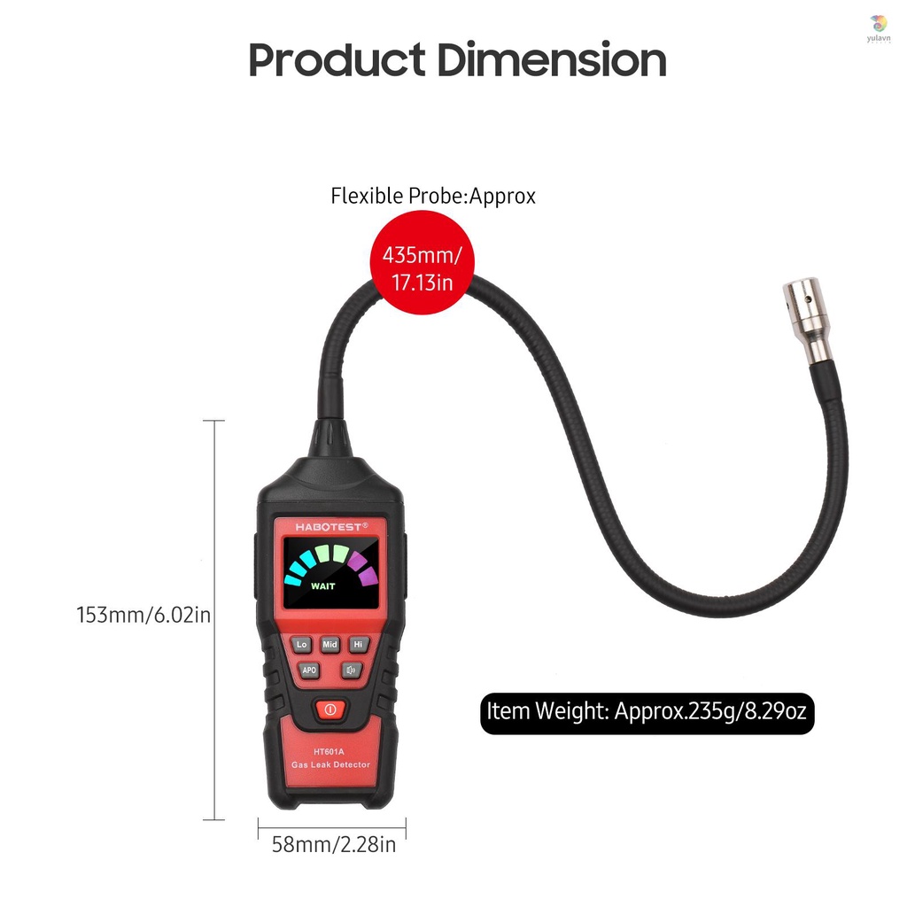 Máy Phân Tích Khí Gas HT601A PPM Chuyên Dụng Cho Hộ Gia Đình