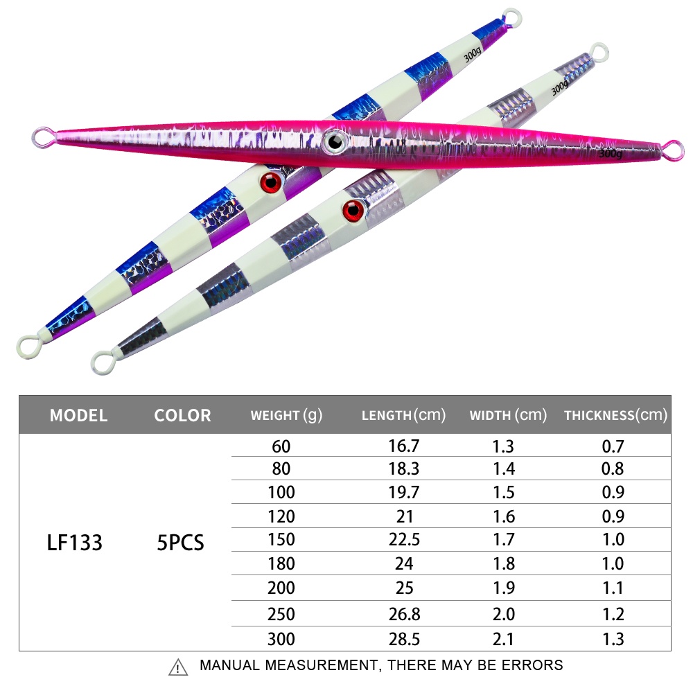 1 Mồi Câu Cá Nhân Tạo Bằng Kim Loại 60g-300g