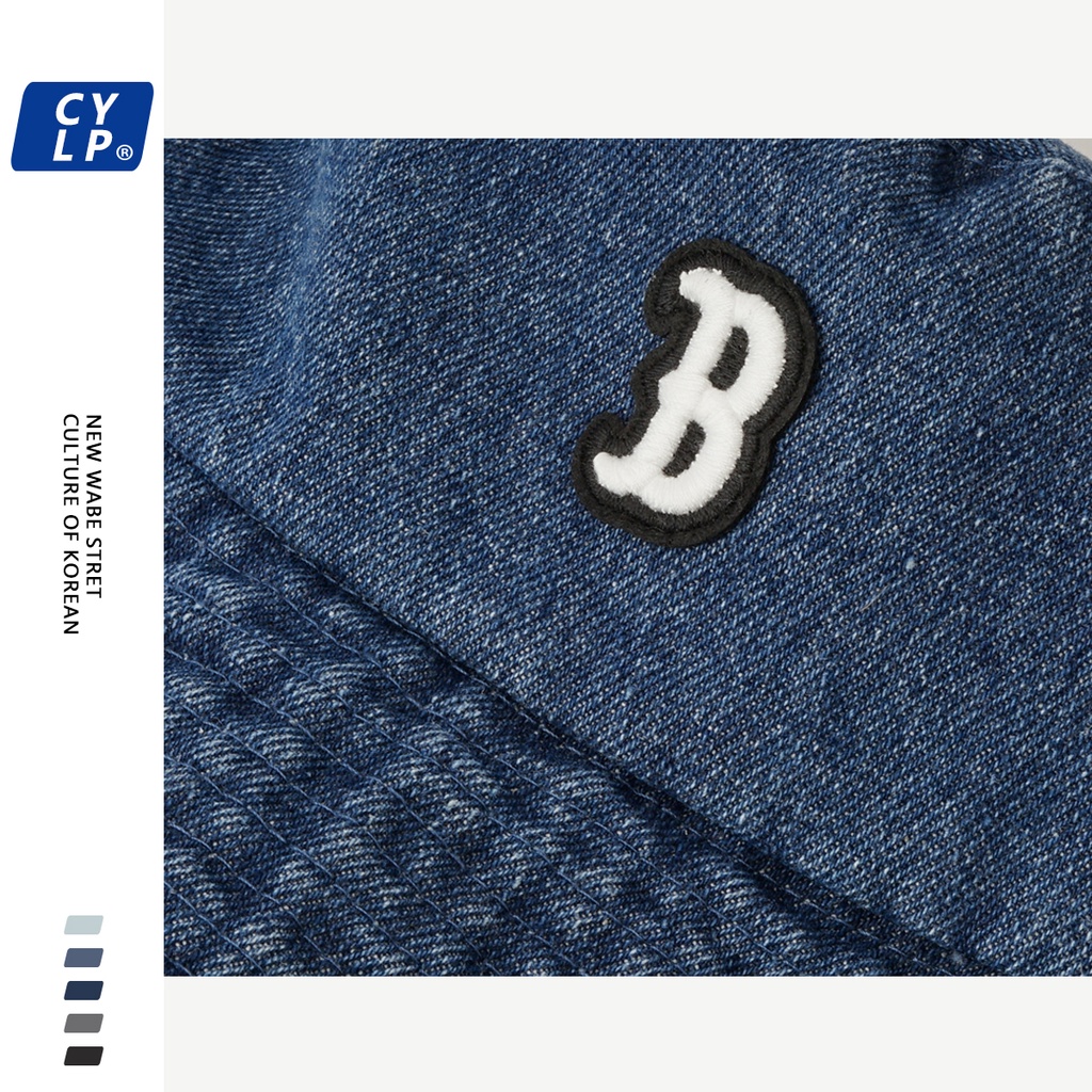 Nón Tai Bèo Denim In Chữ B Phong Cách Đường Phố Hàn Quốc Thời Trang Xuân Hè Cho Nam Và Nữ