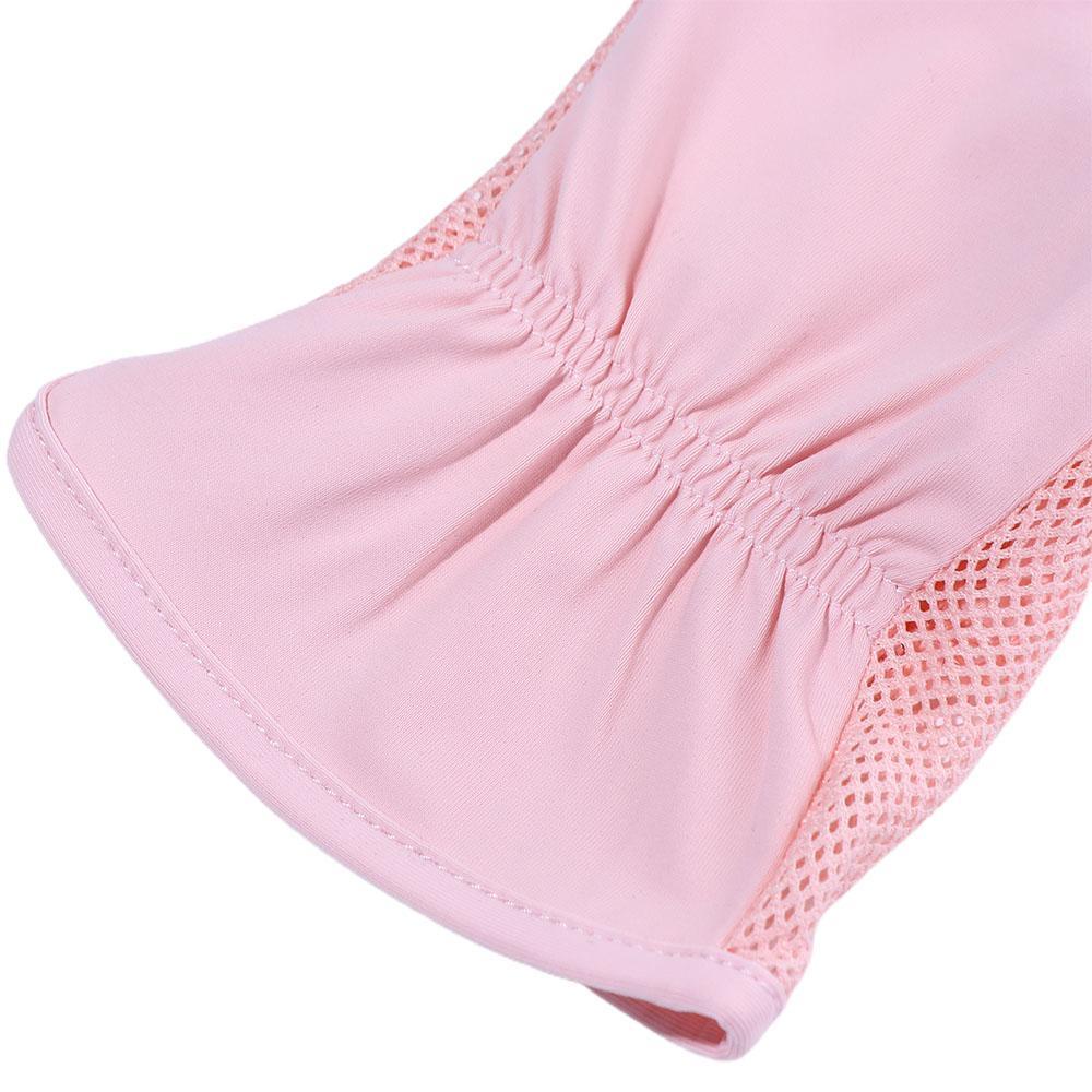 Găng Tay Lái Xe UPF 50 + Lụa Lạnh Phối Lưới Thời Trang Mùa Hè Cho Nữ