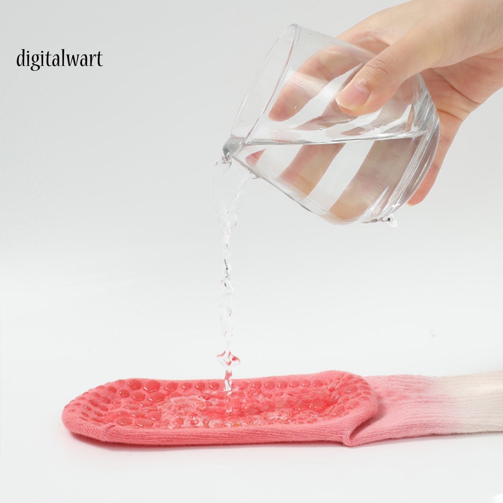 Kỹ Thuật Số| 1 Đôi Tất Tập Yoga Chất Liệu Nhuộm Màu Tương Phản Mềm Mại Co Giãn Cao Chống Trượt Thấm Hút Mồ Hôi