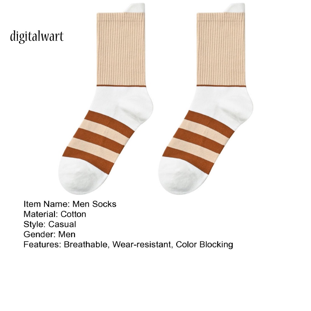 Kỹ Thuật Số| 1 Đôi Vớ Cotton Ống Trung Co Giãn Chống Trượt Thấm Hút Mồ Hôi Thoáng Khí Giữ Ấm Mùa Thu Đông Cho Nam