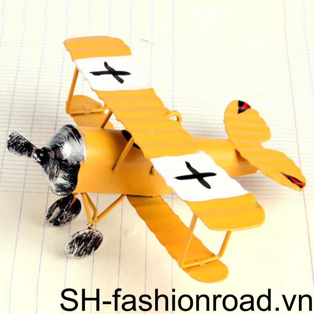 Mô Hình Máy Bay Mini Bằng Sắt Dùng Trang Trí Nhà Cửa Phong Cách Retro