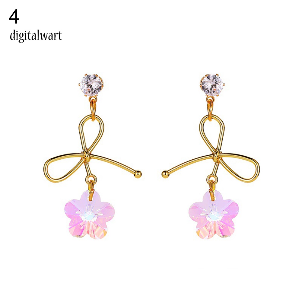 Kỹ Thuật Số| Bông Tai Dáng Dài Đính Đá Zircon Màu Sắc Gradient Thanh Lịch Dành Cho Nữ