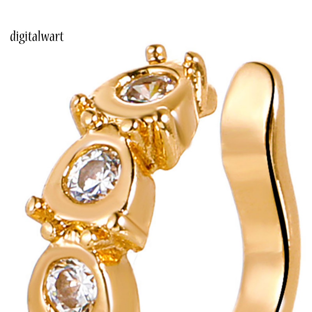 Kỹ Thuật Số| 1 Khuyên Kẹp Vành Tai Hình Trái Tim Đính Đá Thời Trang