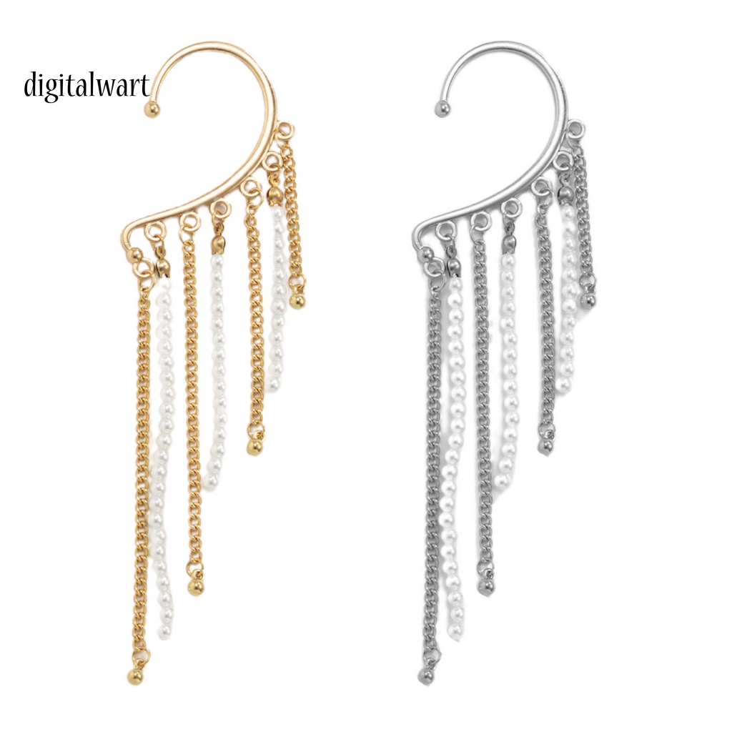 Kỹ Thuật Số| 1 Khuyên Kẹp Vành Tai Tua Rua Phong Cách Vintage Tinh Tế Cho Đám Cưới