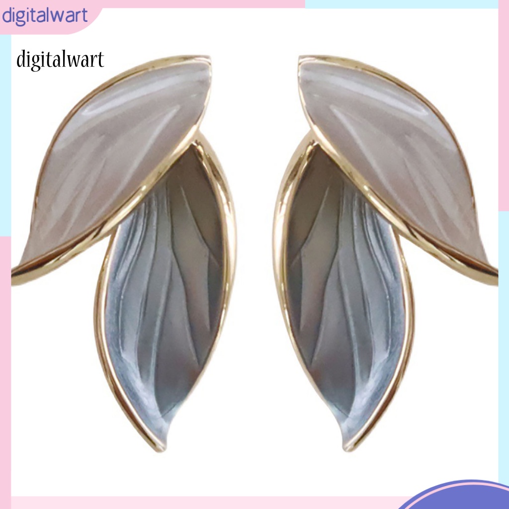 Kỹ Thuật Số| 1 Đôi Bông Tai Hình Chiếc Lá Thời Trang Dành Cho Nữ