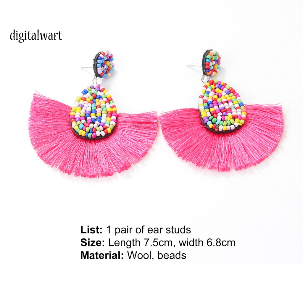 Kỹ Thuật Số| 1 Đôi Bông Tai Hình Quạt Phong Cách Bohemia Trọng Lượng Nhẹ Dành Cho Nữ