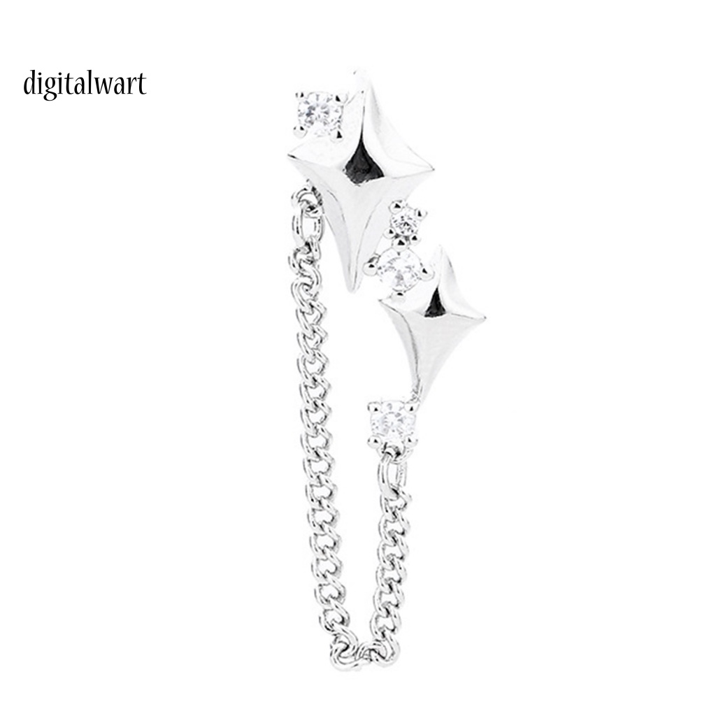 Kỹ Thuật Số| 1 Khuyên Tai Chuỗi Tua Rua Đính Đá Thời Trang