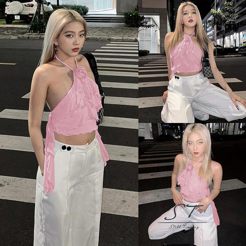 Áo Hai Dây Mini Màu Trơn Thời Trang Mùa Hè Cho Nữ CY03