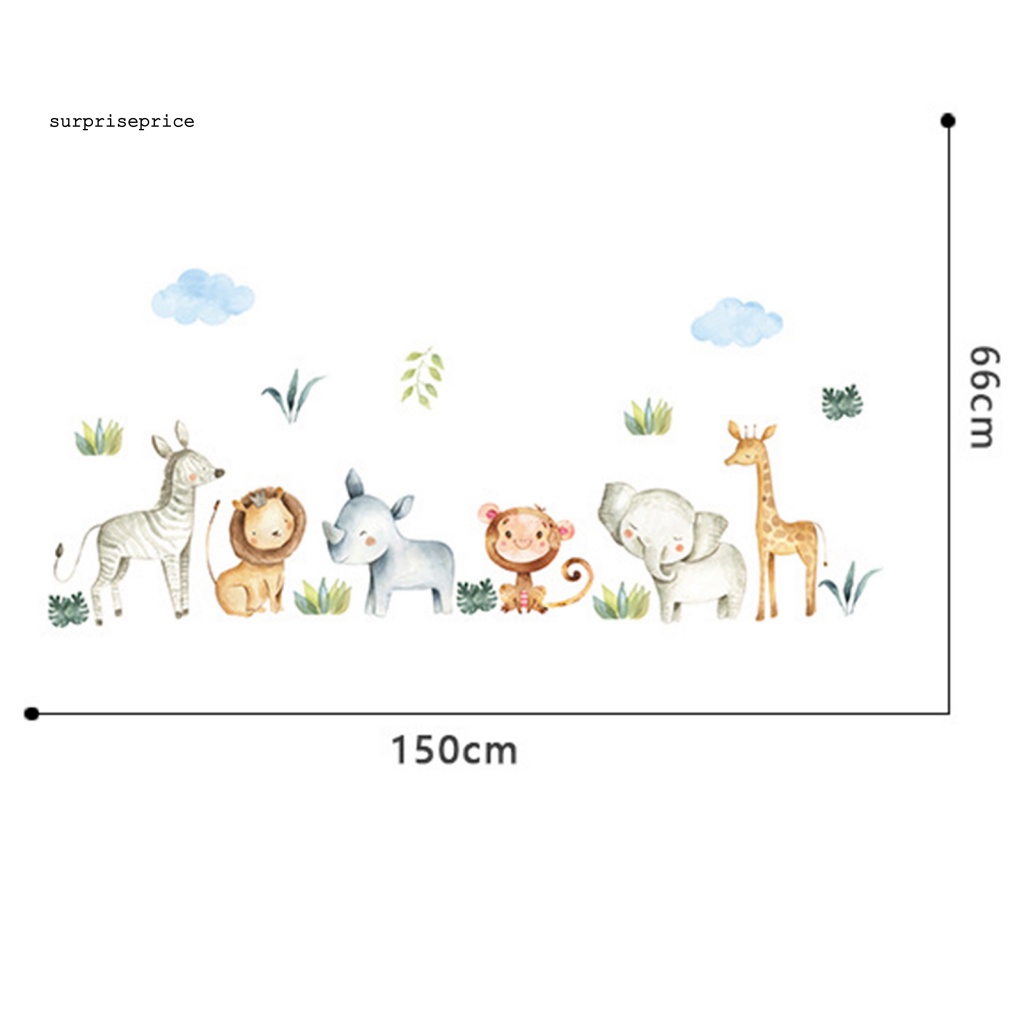 Set 2 Sticker Dán Tường PVC Không Đường Viền Họa Tiết Hoạt Hình Dễ Thương Trang Trí Nhà Cửa