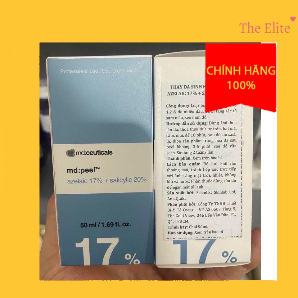 Tinh chất thay da sinh học Md: Peel 8%14 % 15% 17% 30% 40% 50% trung hoà md