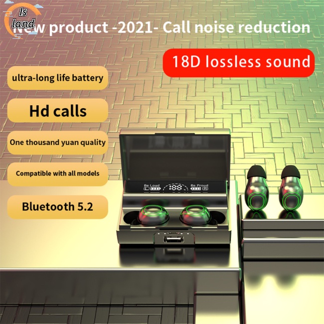 Tai Nghe Nhét Tai Không Dây Bluetooth Tws Mini Cảm Ứng Điều Khiển Đèn Md828