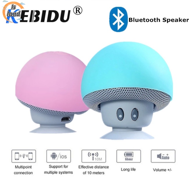 [IS] Loa Bluetooth Không Dây Mini Chống Thấm Nước Có Thể Sạc Lại Hình Cây Nấm
