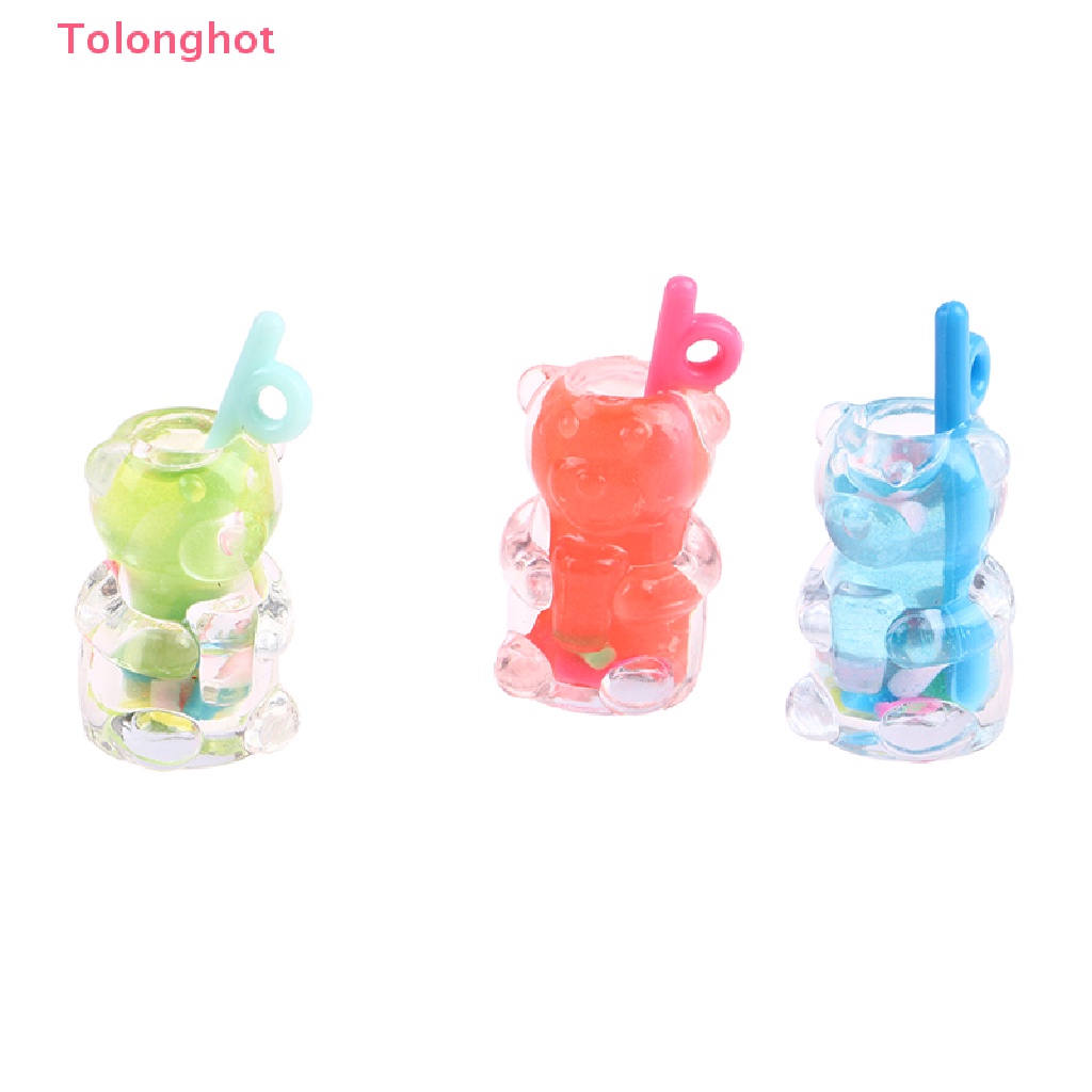 Set 5 Mô Hình Ly Nước Ép Trái Cây / Gấu DIY Trang Trí Nhà Búp Bê 1: 12