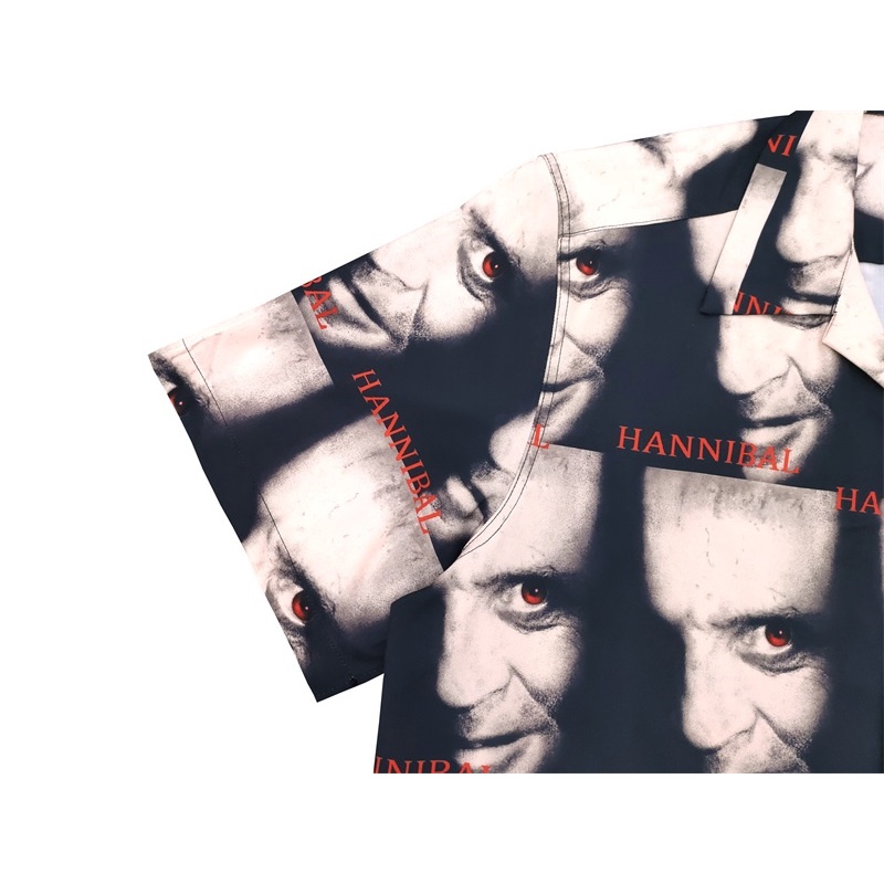 Wa-cko 8Ma-ria 8- Áo Sơ Mi Tay Ngắn In Hình Chân Dung Hannibal Cổ Điển Thời Trang Unisexkghtugjhidfgj