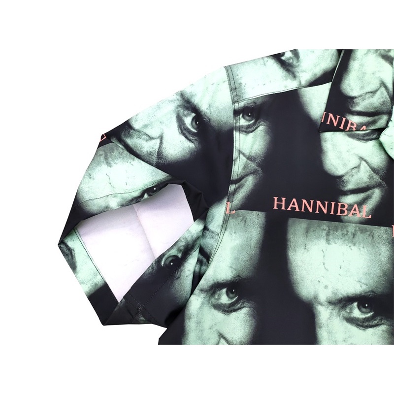 Wa-cko 8Ma-ria 8- Áo Sơ Mi Tay Ngắn In Hình Chân Dung Hannibal Cổ Điển Thời Trang Unisexkghtugjhidfgj