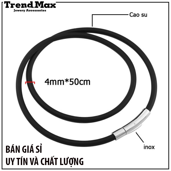 Sỉ Dây Chuyền Cao Su Đen Khóa Inox304 Thời Trang Thanh Lịch Cho Nam Nữ bảng 3mm/4mm/5mm ssl nhắn tin shop
