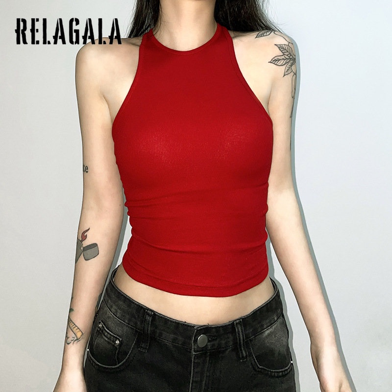 Áo Tank Top Hở Lưng Màu Trơn Thời Trang 2023 Quyến Rũ Cho Nữ