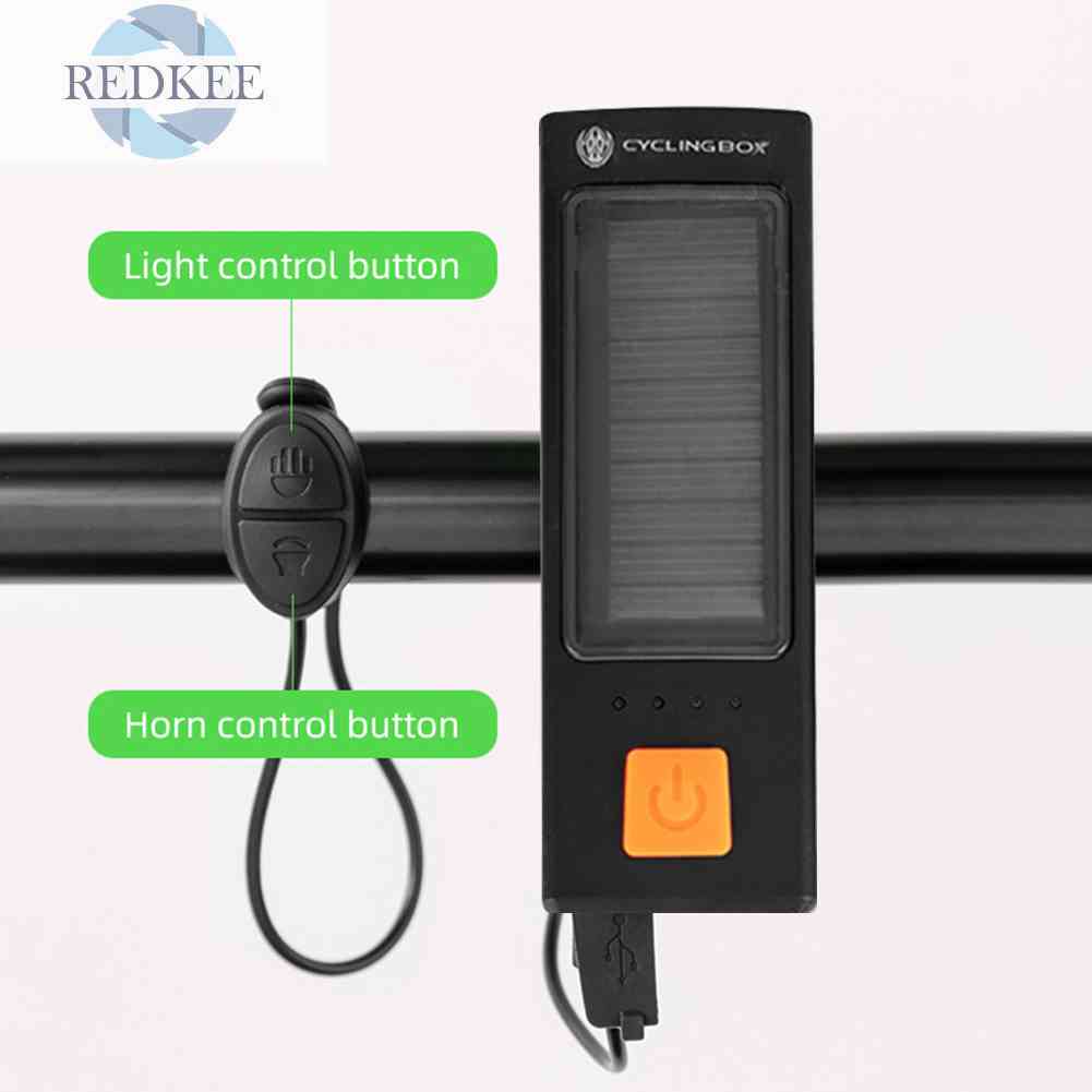 Đèn Pha LED Năng Lượng Mặt Trời Chống Thấm Nước Cho Xe Đạp