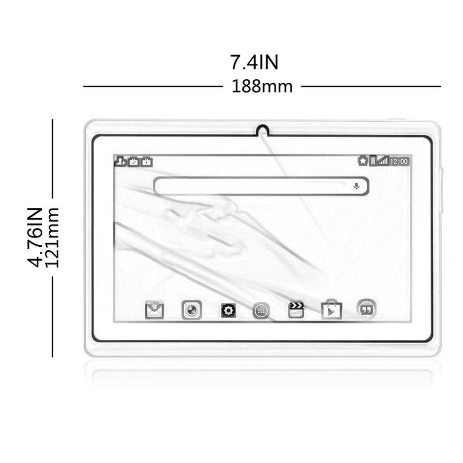 Máy tính bảng kích thước di động 7 inch cho Allwinner A33 Tablet PC 512MB+ 4GB