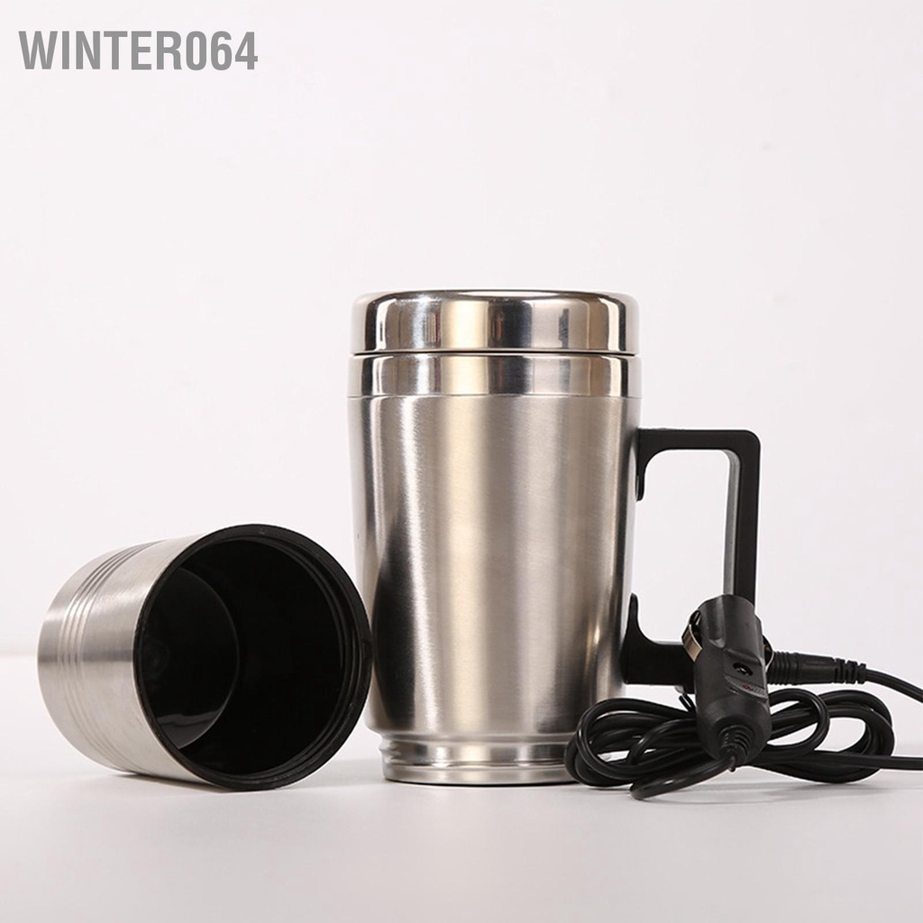 Winter064 Cốc Làm Nóng Ô Tô Công Suất Lớn Chống Rò Rỉ Bằng Thép Không Gỉ An Toàn Xe Điện Cách Nhiệt Cho Tải