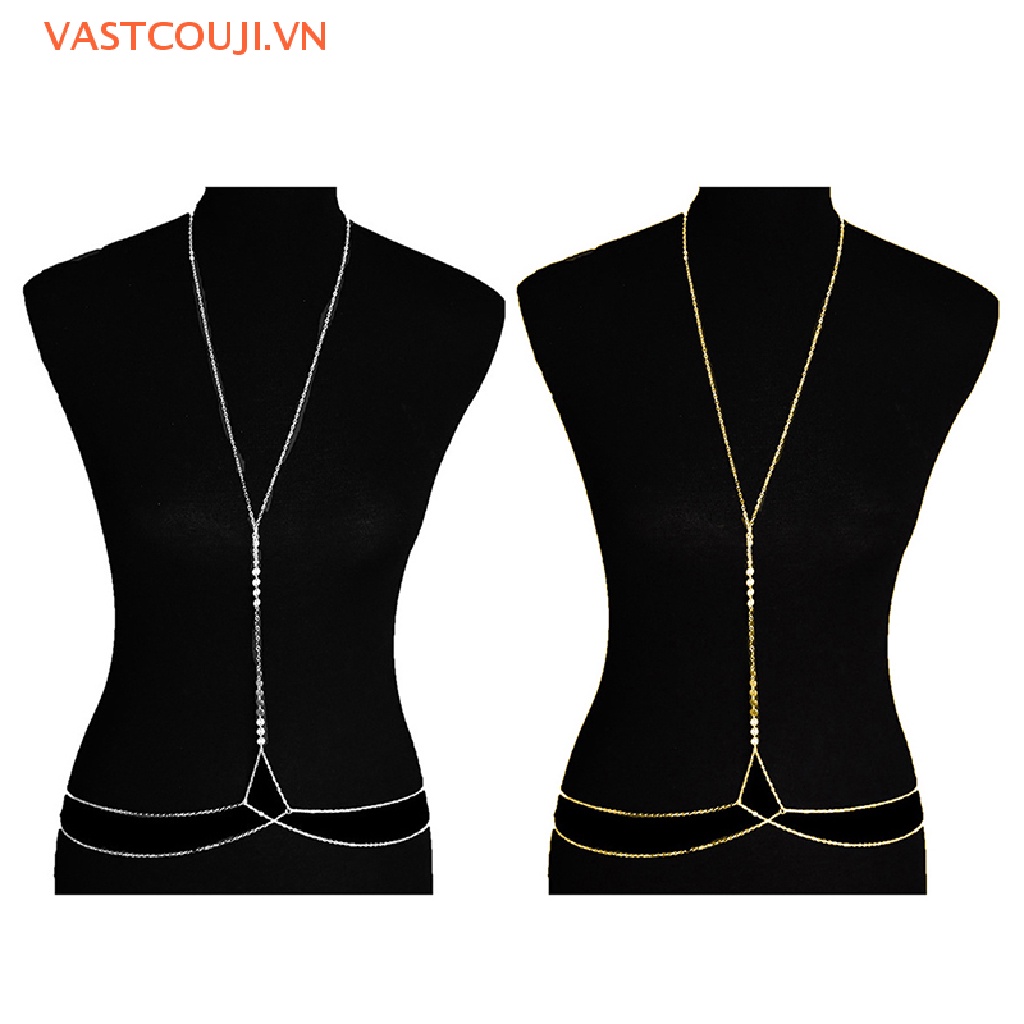 Chuỗi Xích Đeo Hông / Ngực Đính Kim Sa Thời Trang Đi Biển Quyến Rũ Cho Nữ