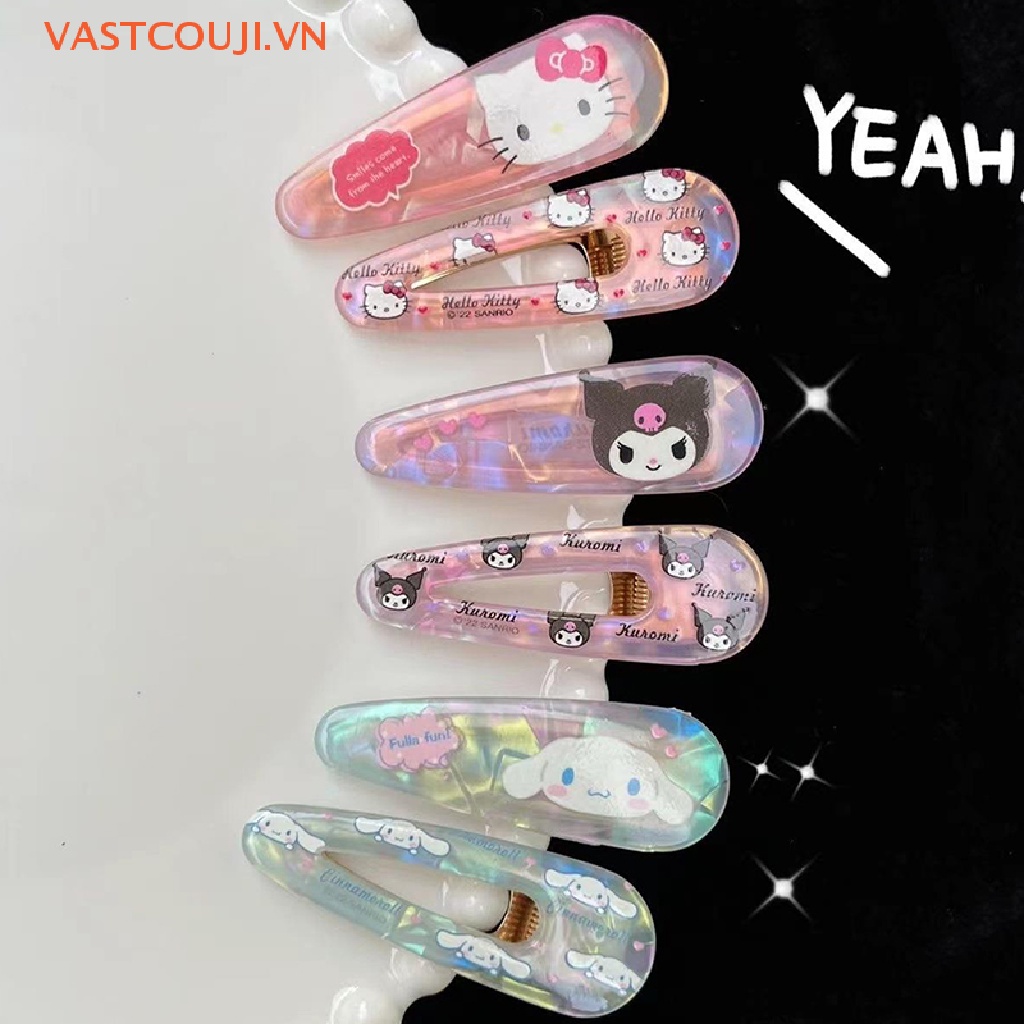 SANRIO Kẹp Tóc Trang Trí Hình Nhân Vật Hoạt Hình Melody Kuromi Baby Dễ Thương Cho Bé Gái