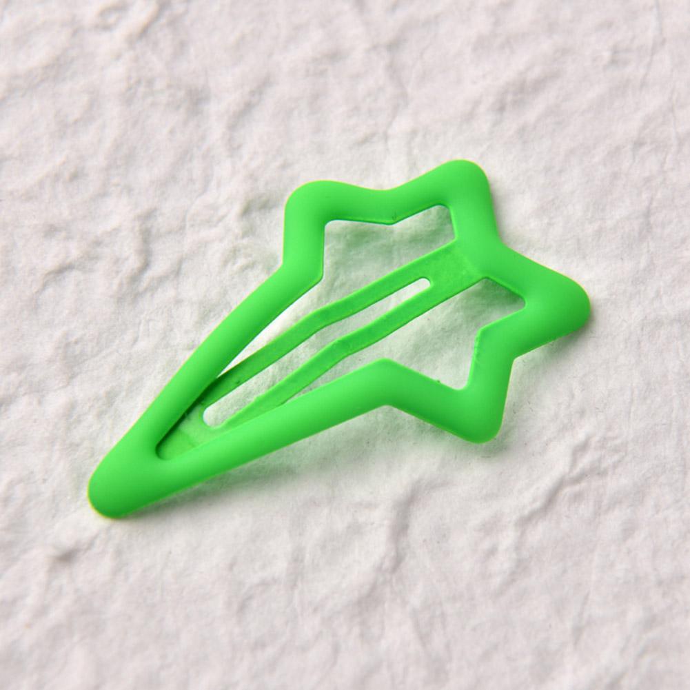 Bộ 6 Kẹp Tóc Hợp Kim Màu Sắc Huỳnh Quang Hình Ngôi Sao Xinh Xắn Cho Bé P2M0