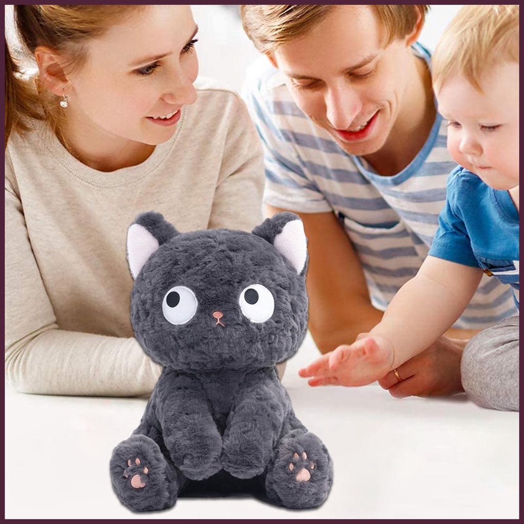 Mèo Đen Nhồi Bông Mắt To Mềm Mại Đáng Yêu