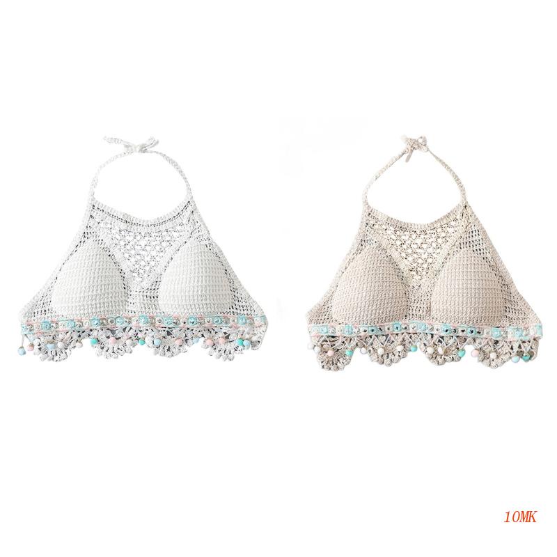 Xiangbao Áo Dệt Kim Không Tay Hở Lưng Phong Cách Bohemia Ngọt Ngào Quyến Rũ Cho Nữ