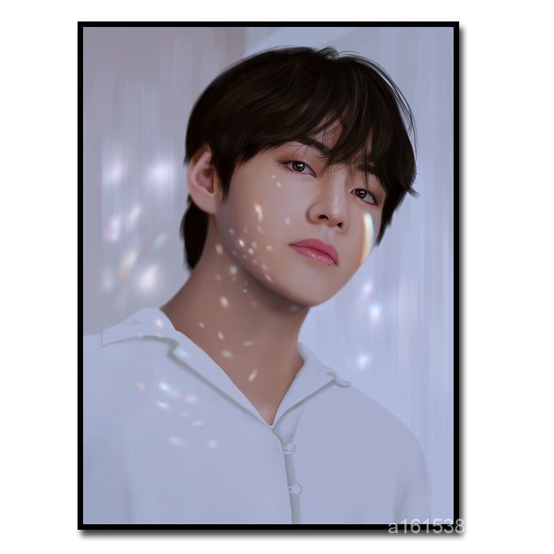 【BTS】Kim Tae Hyung Oil painting BTS 30*40cm /40*50cm anime print painting diy digital oil painting hand-painted Korean stars