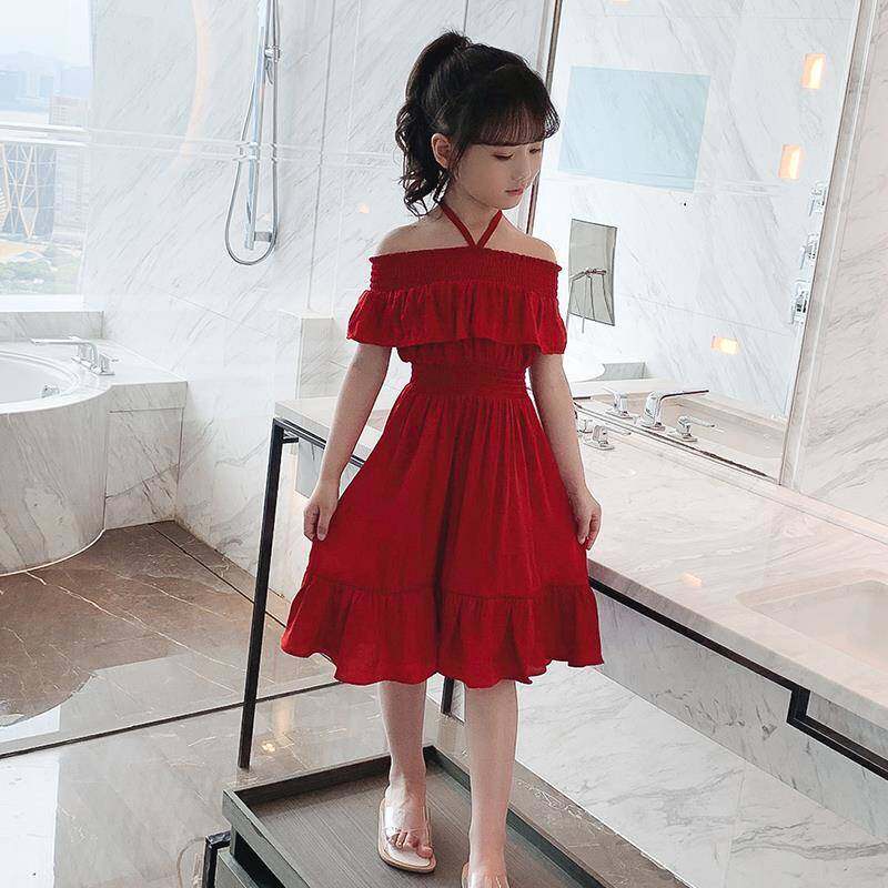 Đầm Công Chúa Hai Dây 110-160cm Cho Bé Gái 1-13 Tuổi