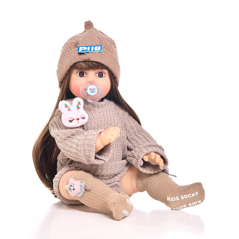 Búp Bê Barbie Cao Su Silicone Mềm 55cm 22inch Đồ Chơi Cho Bé Gái