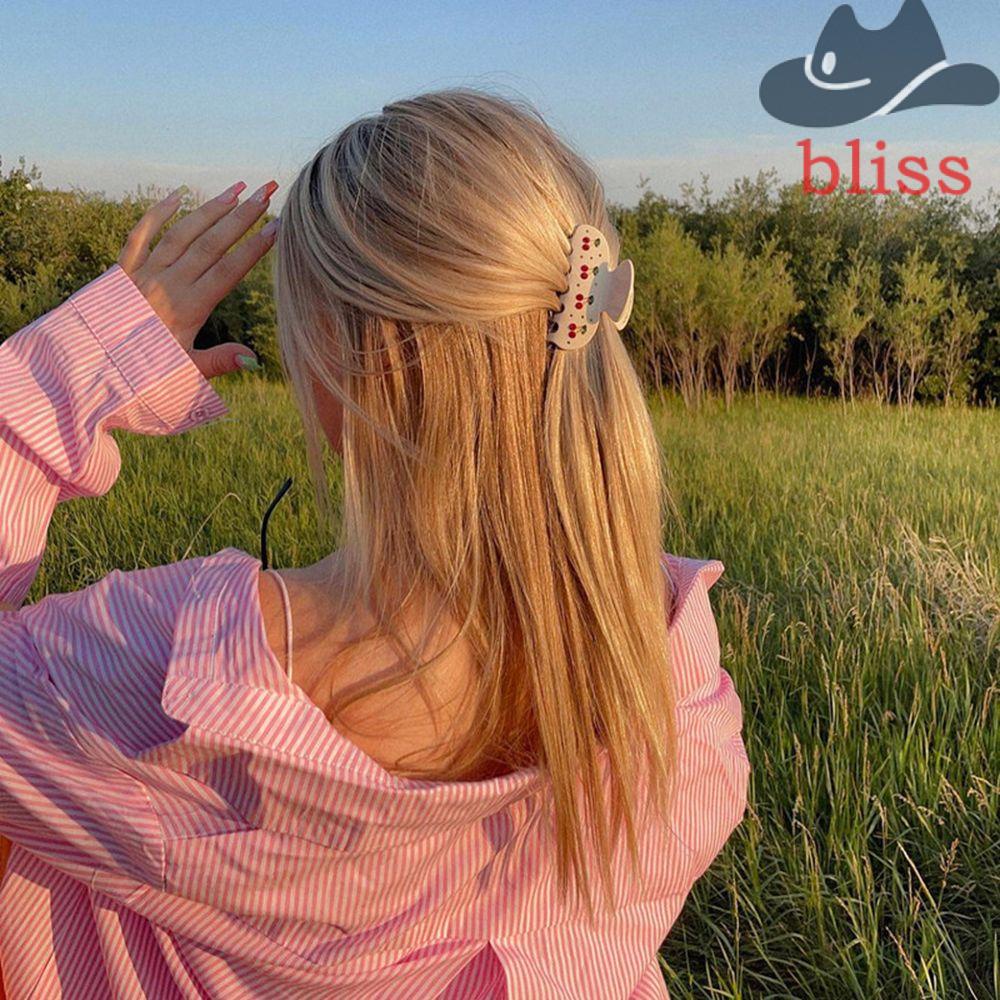 Kẹp Tóc Đính Đá Hình Quả Cherry Thời Trang|Kẹp Tóc Phối Hai Màu Đen Trắng Thời Trang