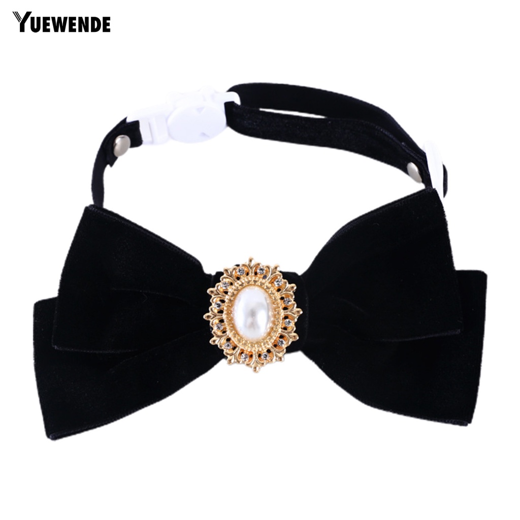 Vòng Cổ Hình Bướm Đính Ngọc Trai Nhân Tạo Có Thể Điều Chỉnh Cho Thú Cưng