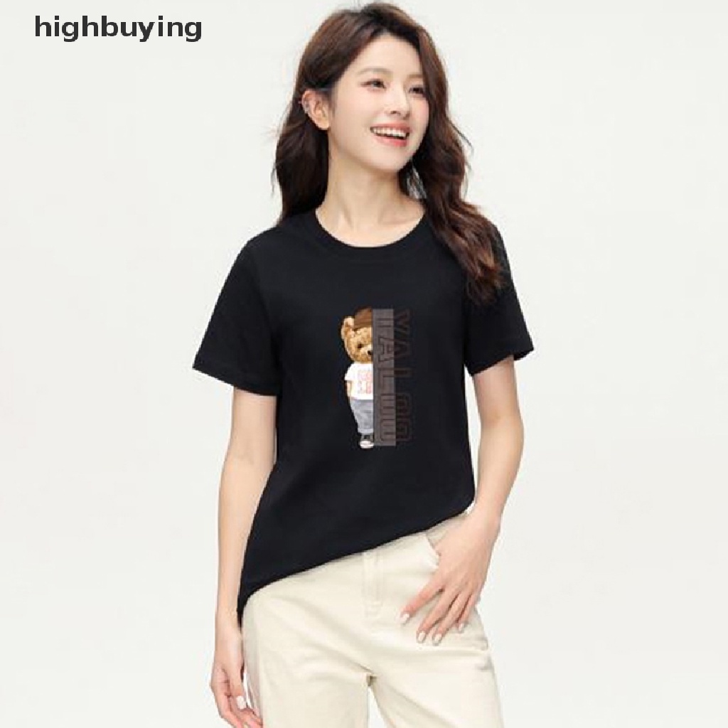 Áo Thun Tay Ngắn Cổ Tròn In Hình Gấu Belle Thời Trang Mùa Hè Cho Nữ